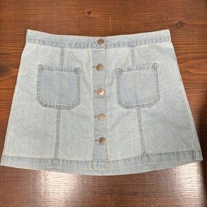 Forever 21 Light Blue Denim Mini Skirt